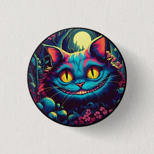 Cheshire Cat Smiling Alice in Wonderland  Button
