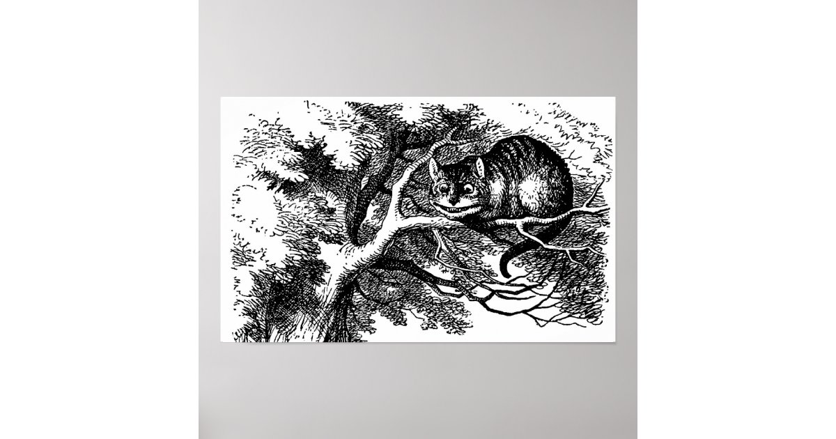 Cheshire Cat Smiling Alice In Wonderland Print Zazzle Com