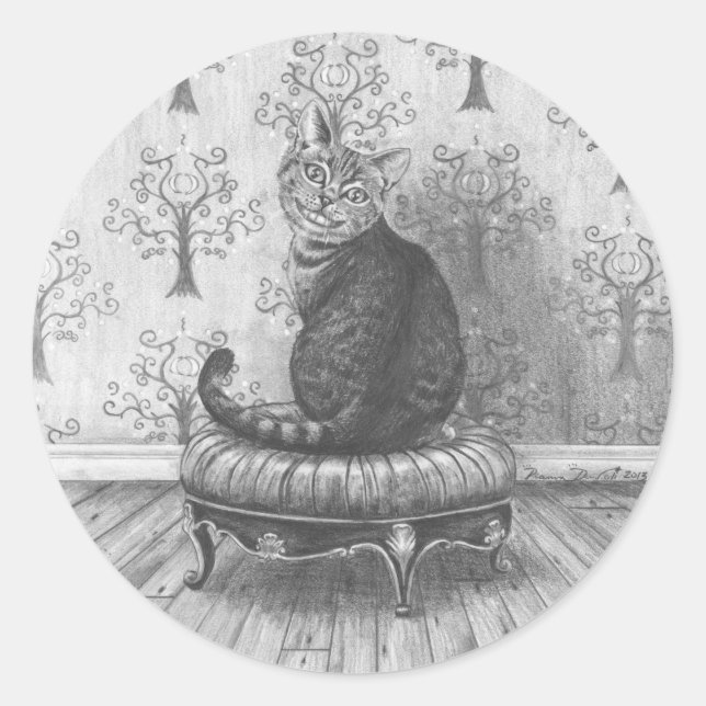 Cheshire Cat Sticker Alice in Wonderland Sticker (Front)