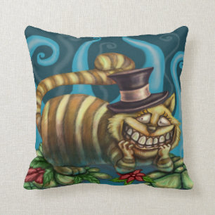 Cheshire Cat Throw Pillow