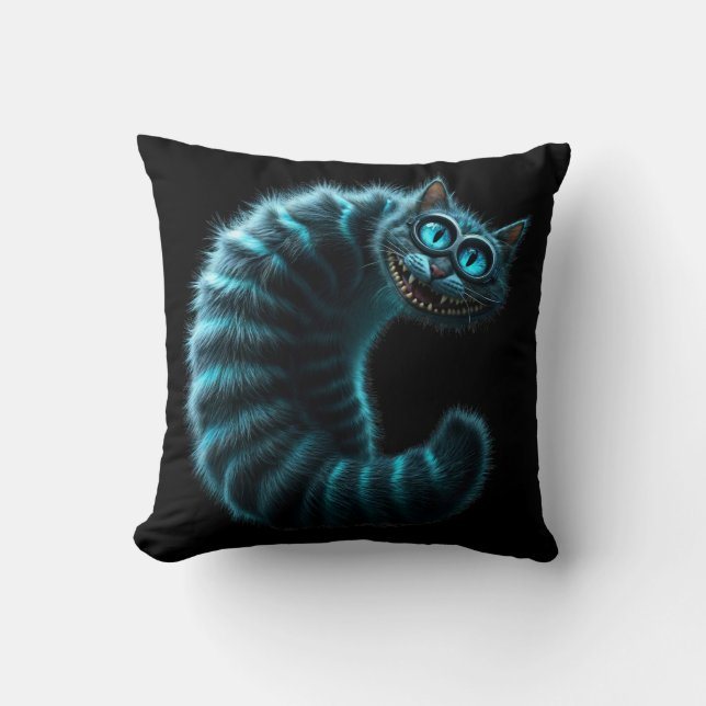 Cheshire Cat Throw Pillow (Front)