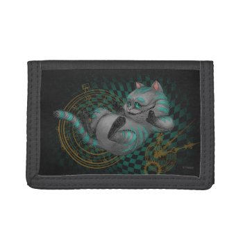 Cheshire Cat | Time's A Wastin' 3 Tri-fold Wallet by AliceLookingGlass at Zazzle