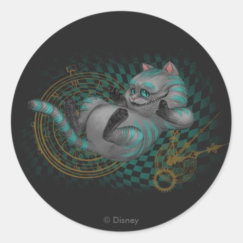 Cheshire Cat  Times a Wastin Classic Round Sticker