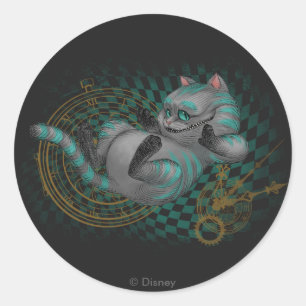 Cheshire Cat Time's a Wastin' Classic Round Sticker