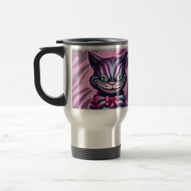 Cheshire Cat Travel Mug (Left)