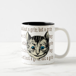 Cheshire Cat - Vintage Alice in Wonderland Two-Tone Coffee Mug