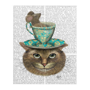 Cheshire Cat with Cup on Head Acrylic Print