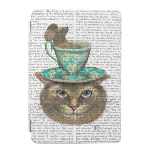 Cheshire Cat with Cup on Head iPad Mini Cover