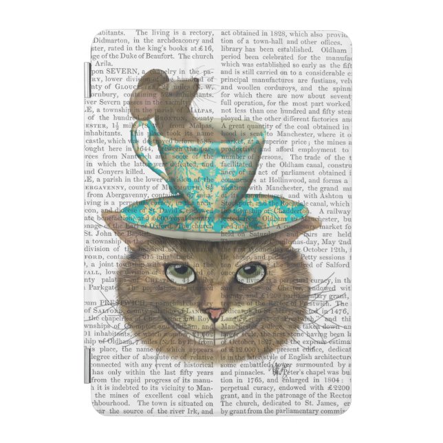 Cheshire Cat with Cup on Head iPad Mini Cover (Front)