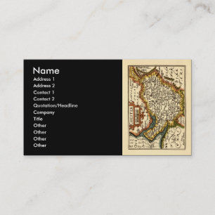 Cheshire (Chester) County England Antiquarian Map Business Card