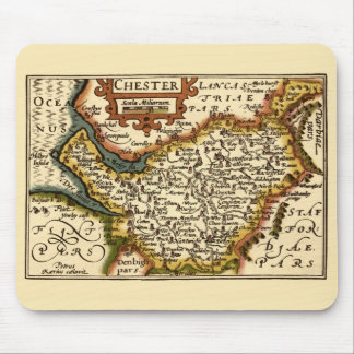 Cheshire (Chester) County England Antiquarian Map Mouse Pad