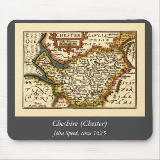 Cheshire (Chester) County England Antiquarian Map Mouse Pad