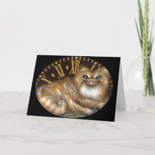 "Cheshire Clock" Greeting Card