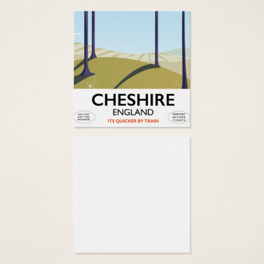 Cheshire, England travel poster (Front & Back)