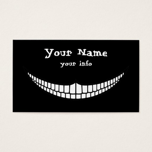 Customizable Cheshire Grin Business Card Templates