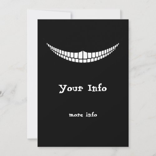 Cheshire Grin Invitation