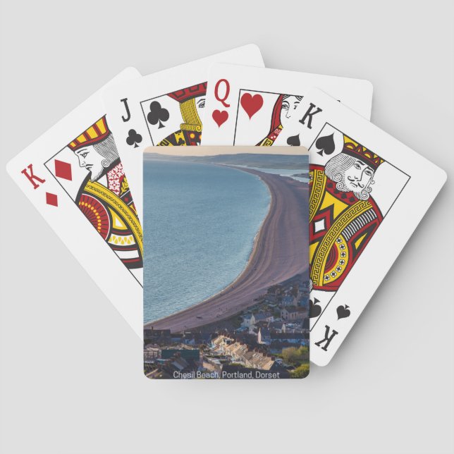 Chesil Beach, Portland, Dorset, playing cards (Back)