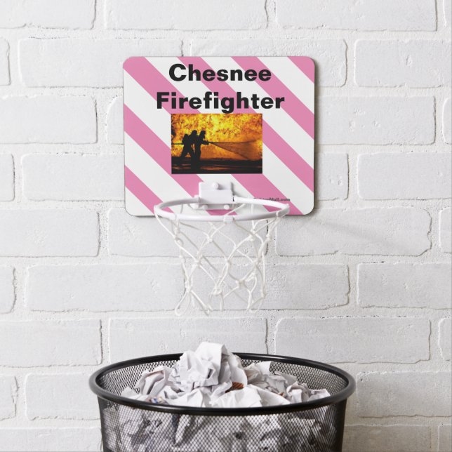 Chesnee Firefighter Flames Mini Basketball Hoop (In Situ)