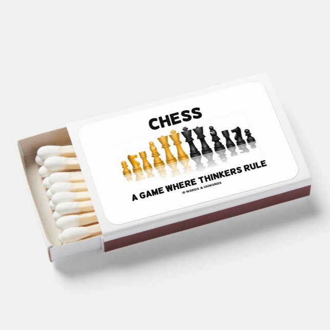 Chess A Game Where Thinkers Rule Reflective Chess Matchboxes (Front Open)