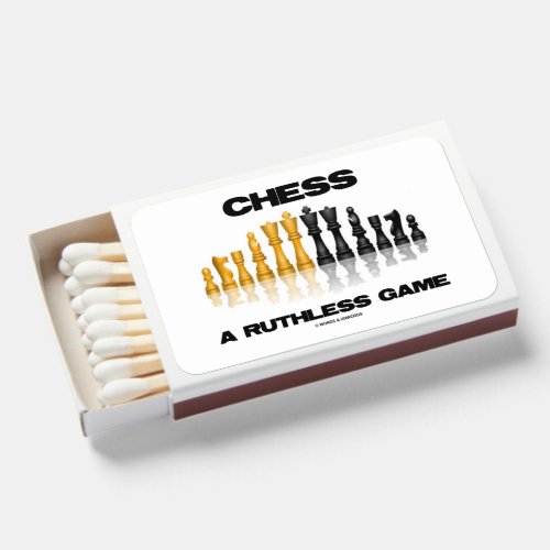 Chess A Ruthless Game Reflective Chess Set Matchboxes