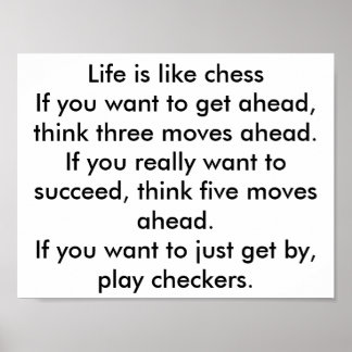 chess and checkers poster