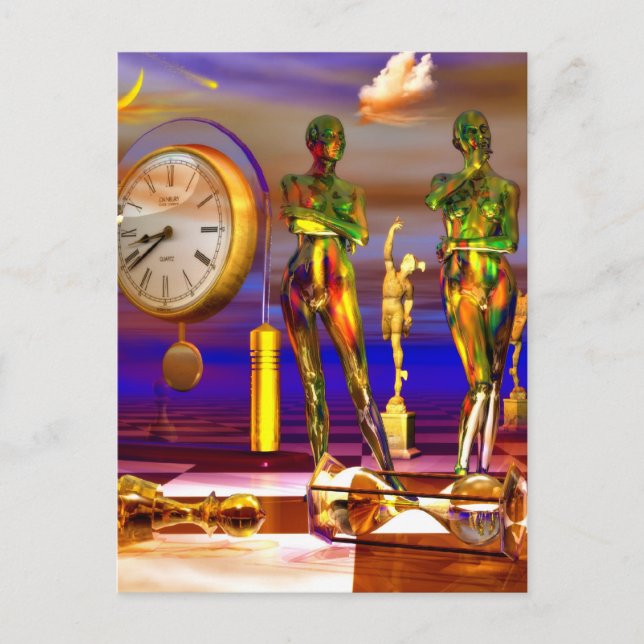 Chess art, chess rules, chess openings, postcard (Front)