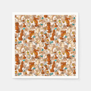 Chess battle napkins