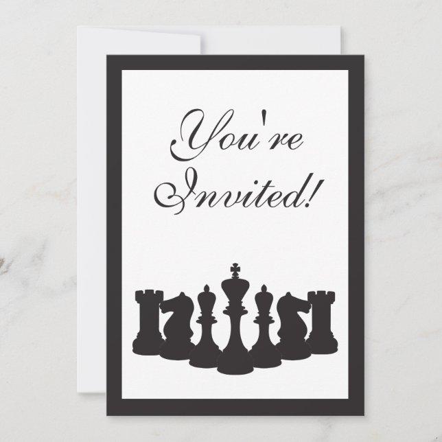 Chess Birthday Party Invitation (Front)