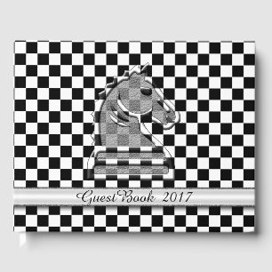 Chess Black & White Guest Book