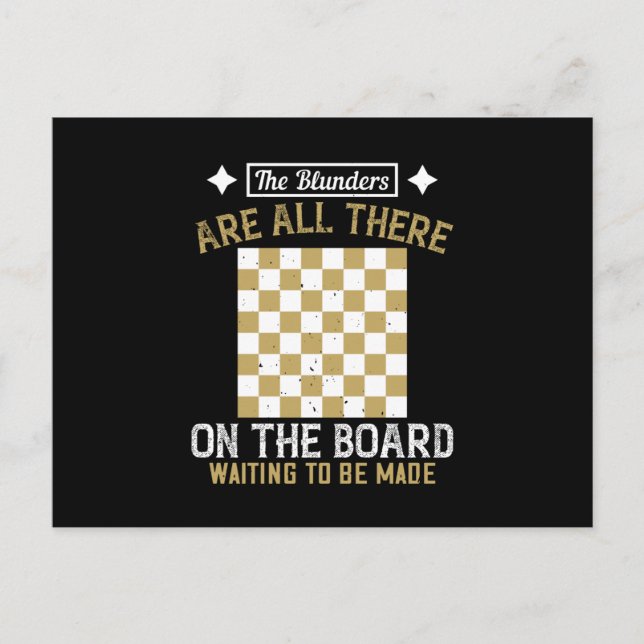 Chess - Blunders are waiting to be made Postcard (Front)