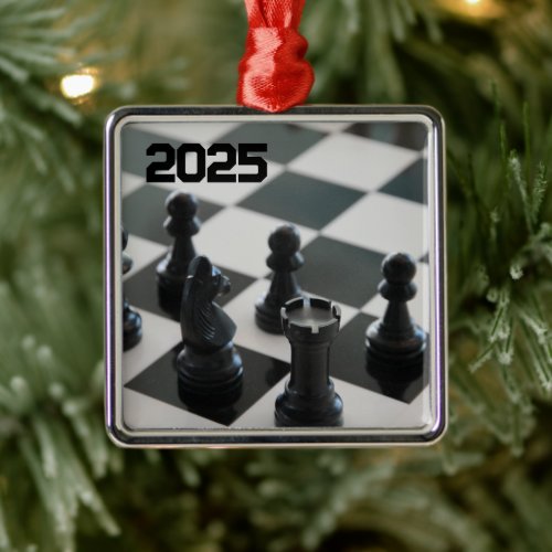 Chess Board and Pieces Ornament