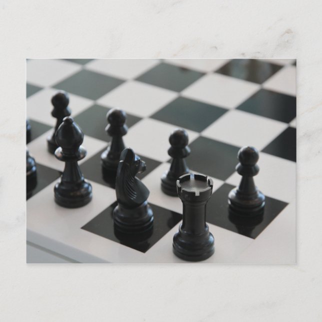 Chess Board and Pieces Postcard (Front)