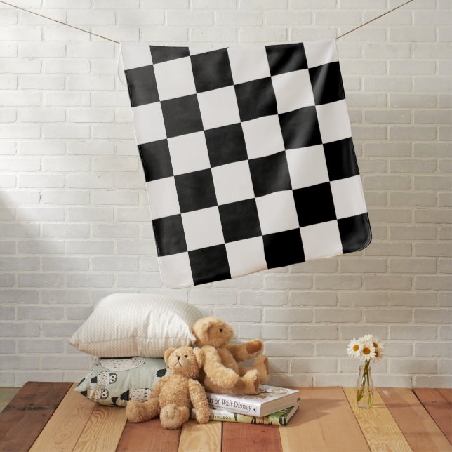 chess board baby blanket (In Situ)