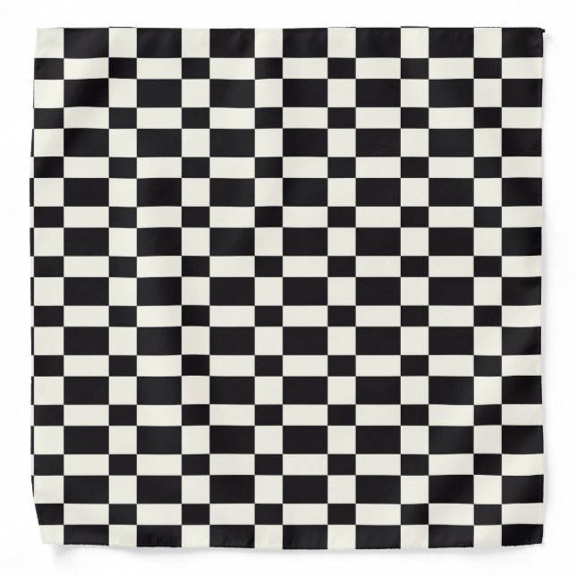 Chess board black and white bandana (Front)