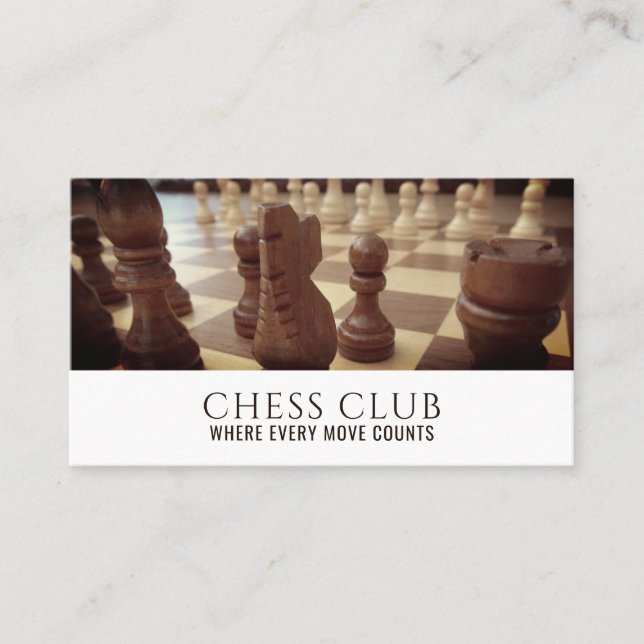 Chess Board, Chess Club Business Card (Front)