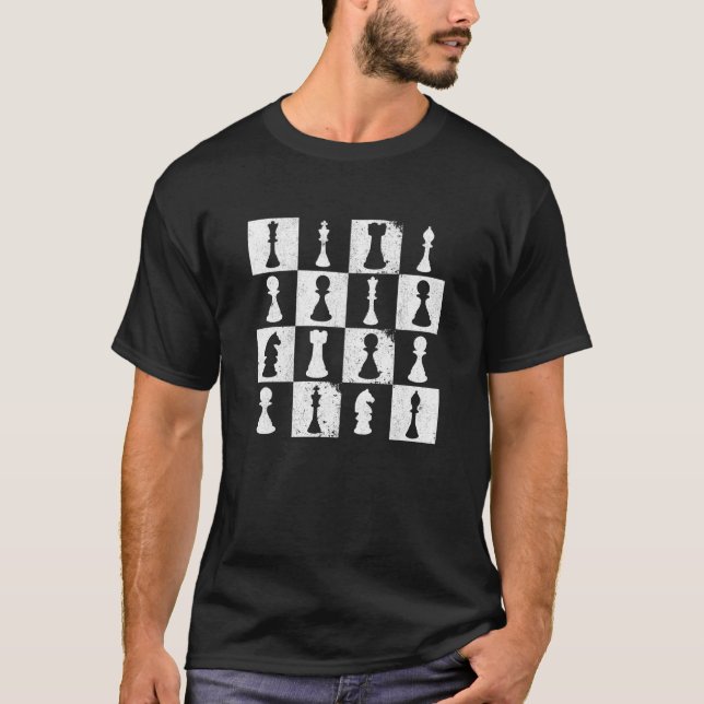 Chess Board Chess Player Themed Mind Sport Funny C T-Shirt (Front)