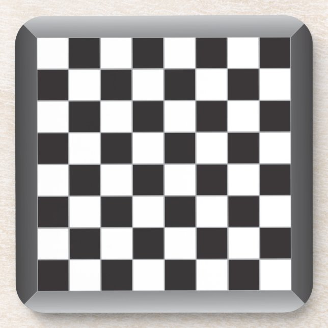 chess board competition beverage coaster (Front)