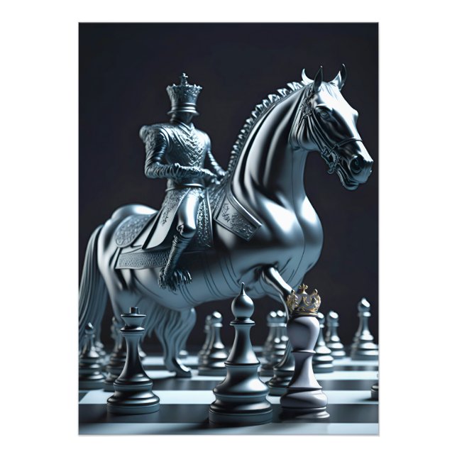 Chess board game background photo print (Front)