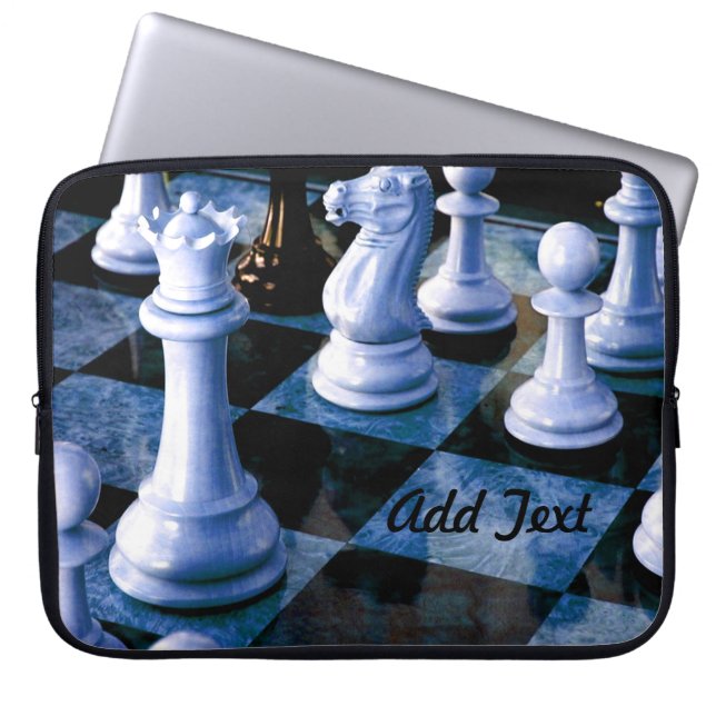 Chess Board King Customize Personalize Laptop Sleeve (Front)