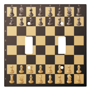 Chess Board Light Switch Plate