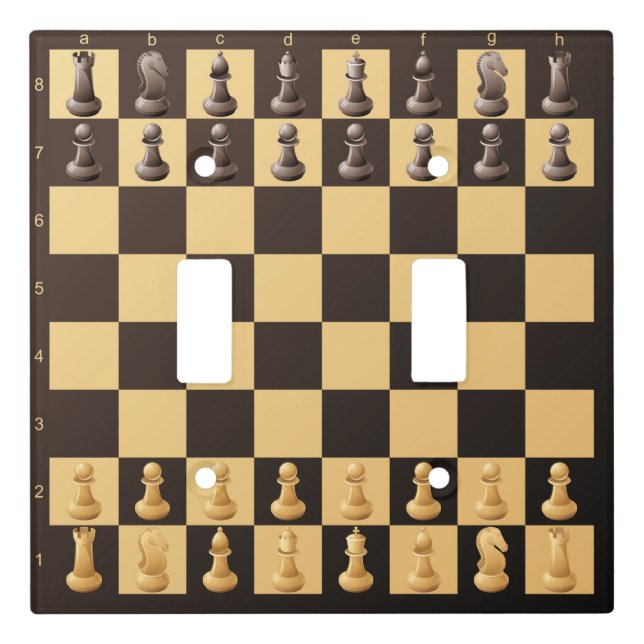 Chess Board Light Switch Plate (Front)