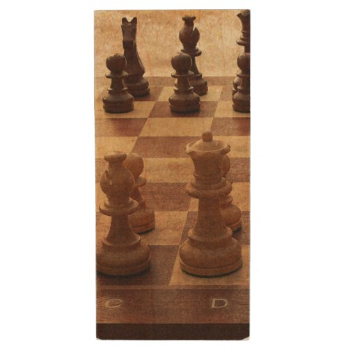 Chess Board Macro Wood Flash Drive