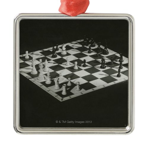 Chess Board Metal Ornament