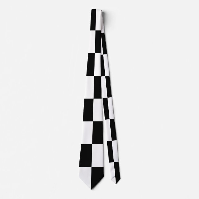 chess board neck tie (Front)