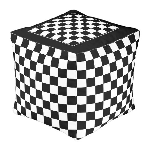 Chess Board Pattern Pouf