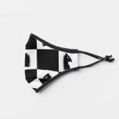 Chess Board Pattern Premium Face Mask (Left)