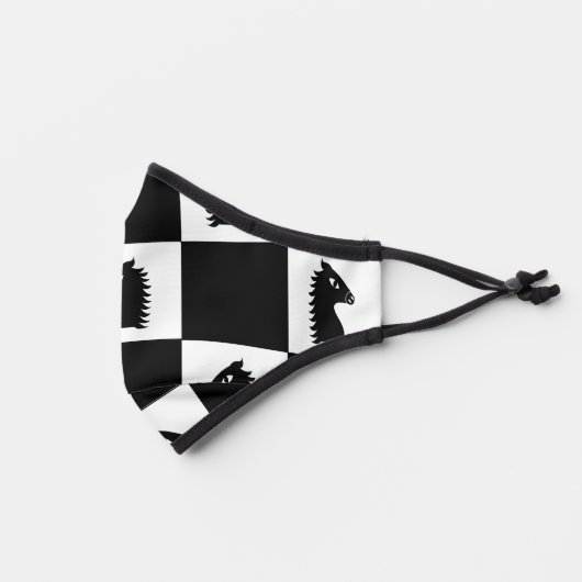 Chess Board Pattern Premium Face Mask (Left)