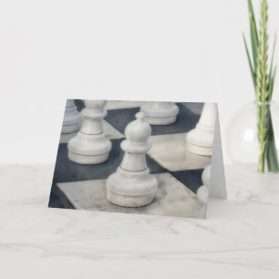 Chess Board Pawn Piece Birthday Card