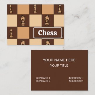 Chess Board Pieces Business Card