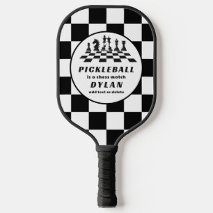 Chess Board & Pieces Game Father's Day Dad Gift Pickleball Paddle